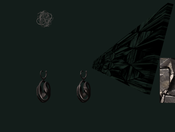 Evening Wear Andromeda Nebula Earrings in dark Titanium