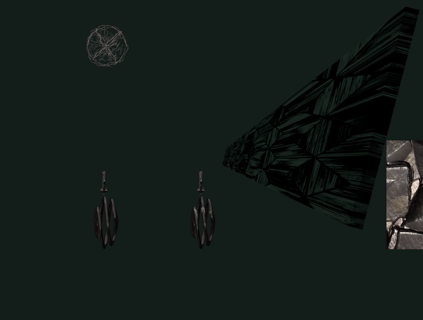 Evening Wear Andromeda Nebula Earrings in dark Titanium