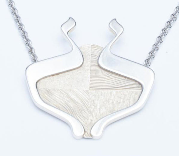 Lamed Lamed Heart- Pendant Necklace (Sterling Silver)