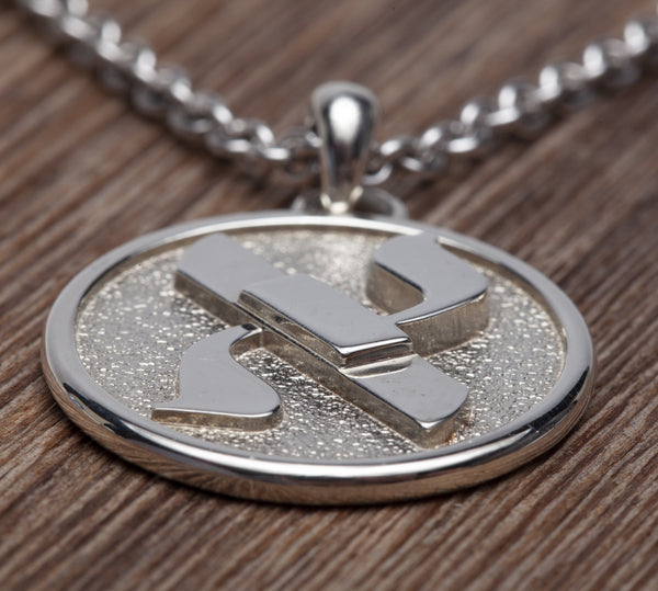 Aleph Bet Silver Pendant