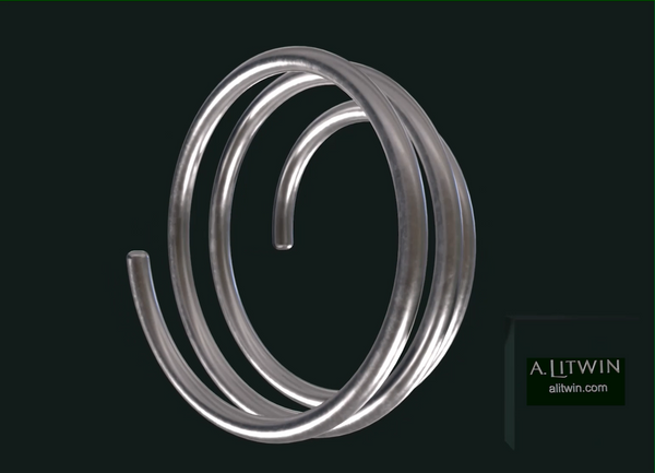 Wired Bangle in Silver