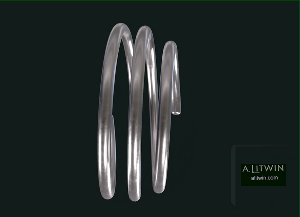 Wired Bangle in Silver