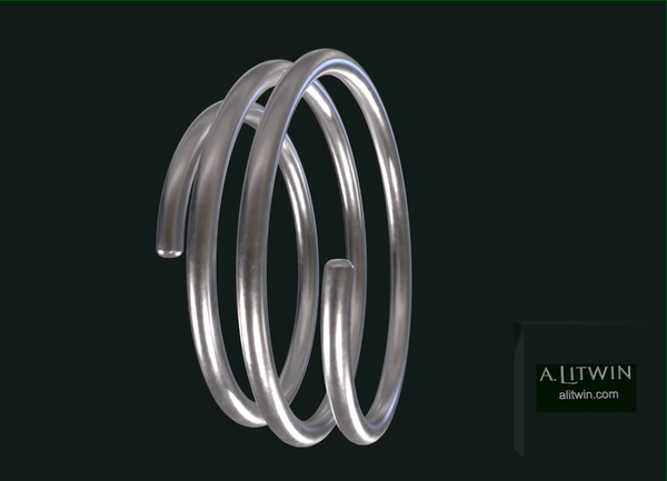 Wired Bangle in Silver