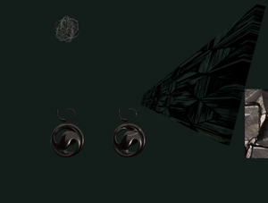 Andromeda Nebula Earrings [in dark Titanium]