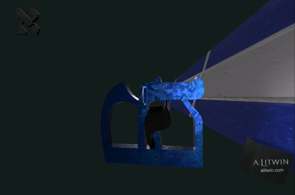 Water Pendant spelled with Hebrew Letters