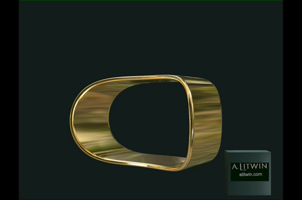 Wave Bangle in Gold