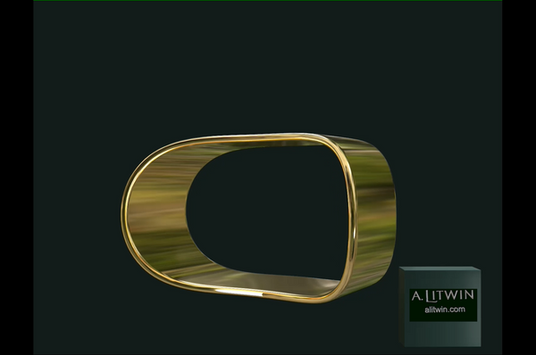 Wave Bangle in Gold